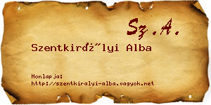 Szentkirályi Alba névjegykártya